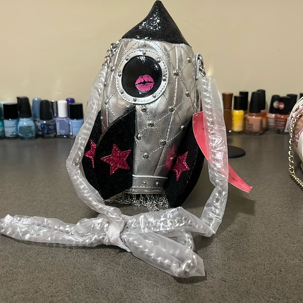 Betsey Johnson Gimme Some Space Retro Rocket Ship Bag